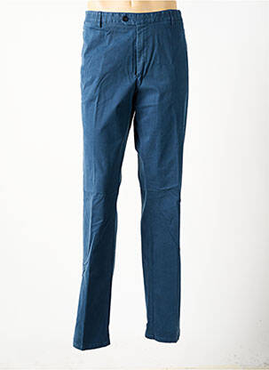 Pantalon slim fermeture zippée sous rabat boutonné bleu MEYER homme