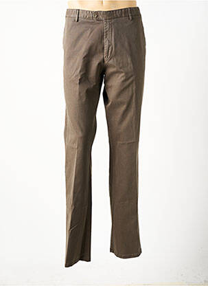 Pantalon slim fermeture zippée sous rabat boutonné marron MEYER homme