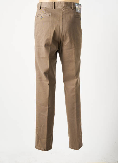 Pantalon slim fermeture zippée sous rabat boutonné marron MEYER homme