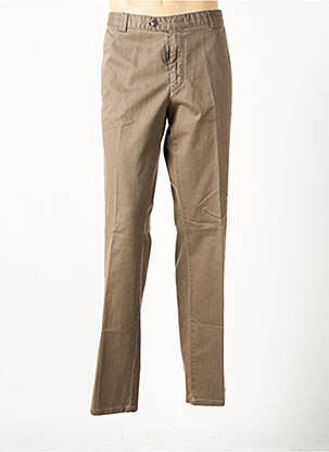Pantalon chino tissage chiné taille normale vert MEYER homme