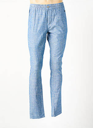 Pantalon chino tissage chiné taille normale bleu SERGE BLANCO homme