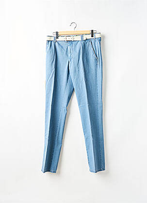 Pantalon chino tissage popeline taille normale bleu MEYER homme