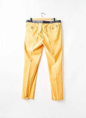 Pantalon chino tissage popeline taille normale jaune MEYER homme