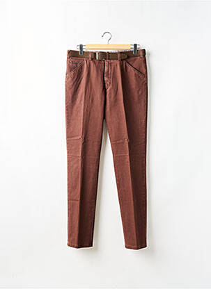 Pantalon chino poches taille normale marron MEYER homme