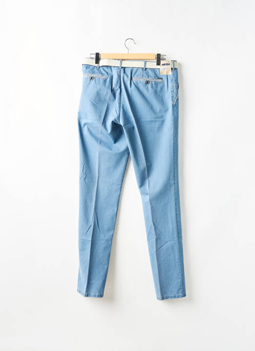 Pantalon chino tissage popeline taille normale bleu MEYER homme