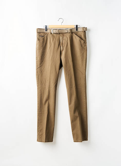 Pantalon chino poches taille normale marron MEYER homme
