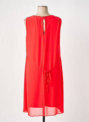 Robe mi-longue coupe fluide sans manche rouge FRED SABATIER femme
