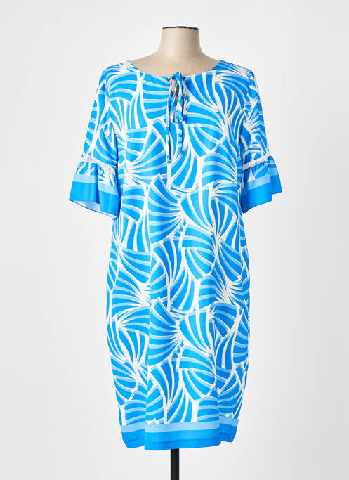 Robe mi-longue bleu ESTEL COLLECTION pour femme