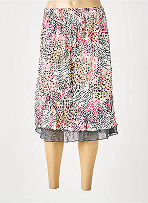 Jupe mi-longue taille normale beige GRIFFON femme