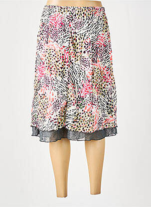 Jupe mi-longue taille normale beige GRIFFON femme