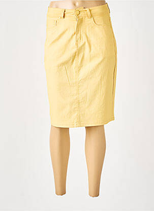 Jupe mi-longue taille normale jaune GRIFFON femme