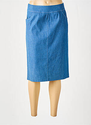 Jupe mi-longue taille normale bleu GEVANA femme