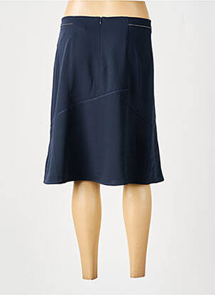 Jupe mi-longue stretch bleu CHRISTINE LAURE femme