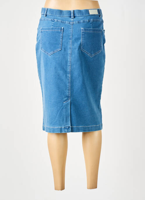 Jupe mi-longue bleu CHRISTINE LAURE pour femme
