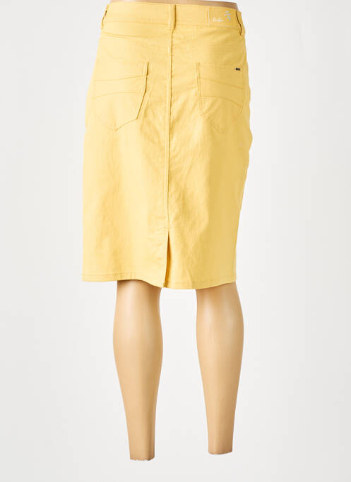 Jupe mi-longue jaune GRIFFON pour femme