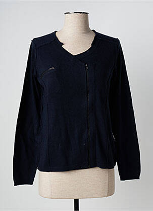Veste casual col rond bleu FELINO femme