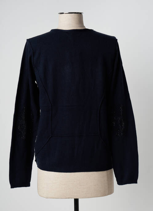 Veste casual col rond bleu FELINO femme