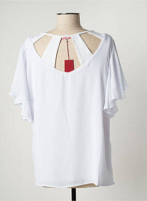 Top stretch manches courtes blanc FELINO femme