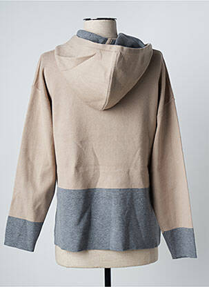 Pull coupe droite manches longues beige FELINO femme