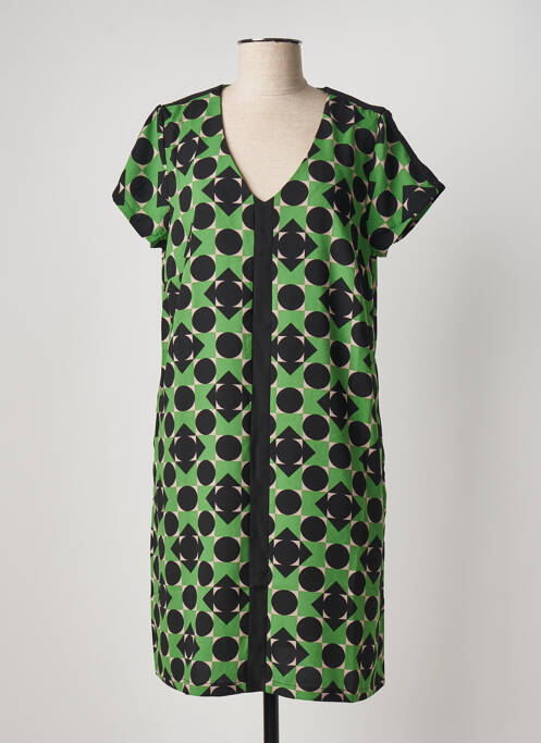 Robe courte vert FELINO pour femme