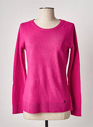 Pull coupe cintrée manches longues rose FELINO femme