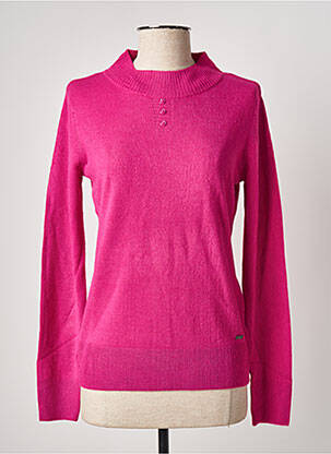 Pull coupe cintrée manches longues rose FELINO femme