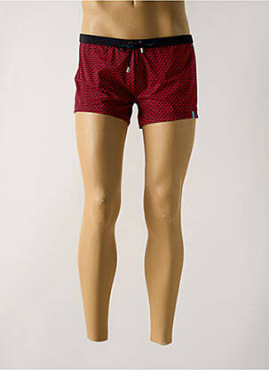 Short de bain imprimé fantaisie rouge HOM homme