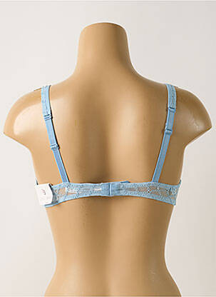 Soutien-gorge effet matière satinée haut soutien-gorge emboitant bleu LOUISA BRACQ femme