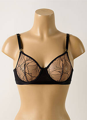 Soutien-gorge effet matière satinée haut soutien-gorge emboitant noir LINGADORE femme