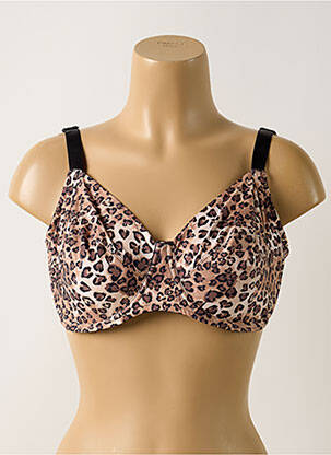 Soutien-gorge effet matière satinée haut soutien-gorge emboitant beige ANTIGEL femme