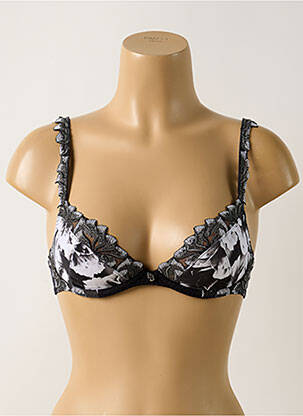 Soutien-gorge effet matière satinée haut soutien-gorge emboitant noir LOUISA BRACQ femme