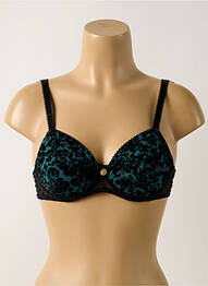 Soutien-gorge effet matière satinée haut soutien-gorge emboitant noir ANTIGEL femme