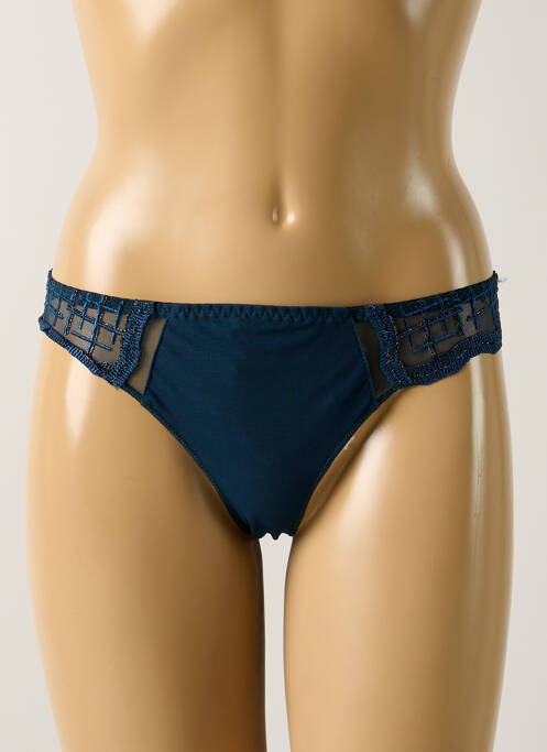 Tanga bleu LOUISA BRACQ pour femme