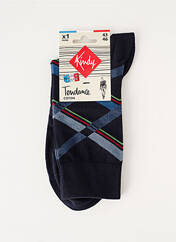 Chaussettes bleu KINDY pour homme seconde vue