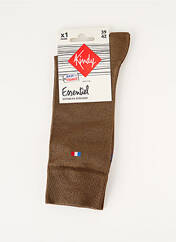 Chaussettes marron KINDY pour homme seconde vue