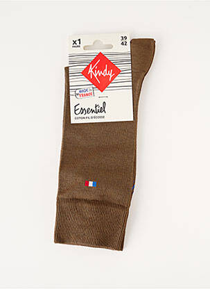 Chaussettes marron KINDY pour homme