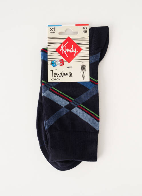 Chaussettes bleu KINDY pour homme