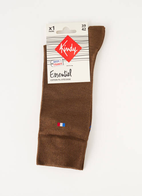 Chaussettes marron KINDY pour homme