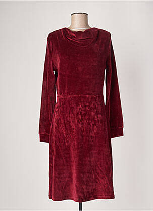 Robe mi-longue manches longues manches longues rouge TRANQUILLO femme