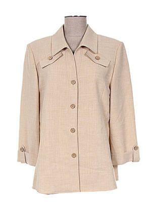 Veste casual coupe droite beige NONET femme