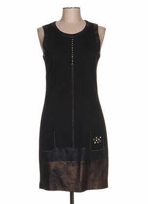 Robe mi-longue sans manche sans manche noir MERI & ESCA femme