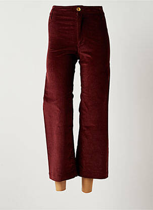 Pantalon 7/8 taille haute taille haute rouge SKFK femme