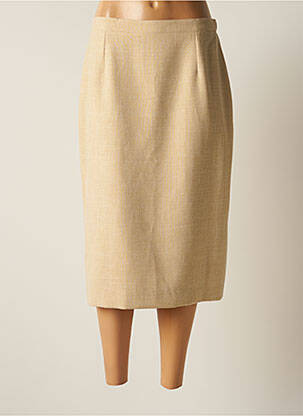 Jupe mi-longue taille normale beige NONET femme