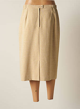 Jupe mi-longue taille normale beige NONET femme