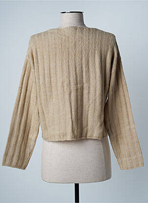 Pull tissage chiné manches longues beige ESPRIT femme