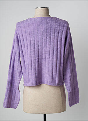 Pull tissage chiné manches longues violet ESPRIT femme