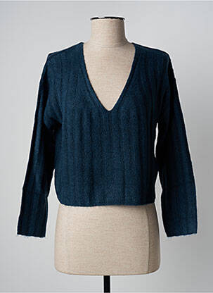 Pull tissage chiné manches longues bleu clair ESPRIT femme