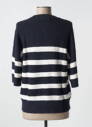 Pull col rond manches 3/4 bleu ESPRIT femme