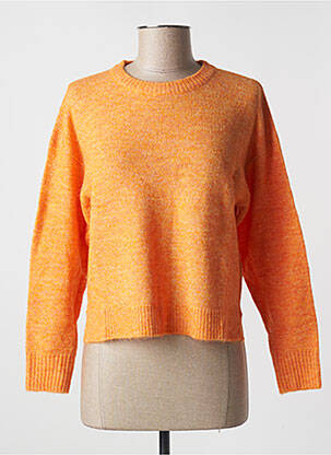 Pull tissage chiné manches longues orange ESPRIT femme