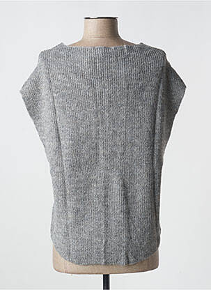 Pull tissage chiné sans manche gris ESPRIT femme
